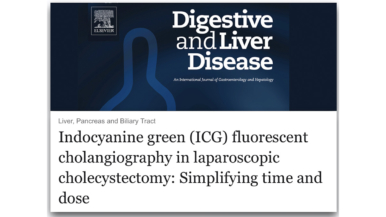 Indocyanine green (ICG) fluorescent cholangiography in laparoscopic cholecystectomy: Simplifying time and dose.